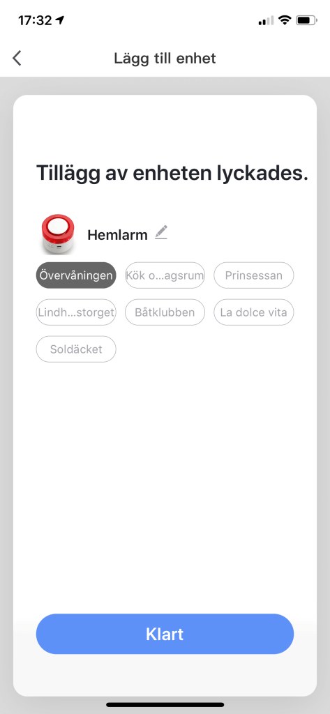 Hemlarm med WiFi